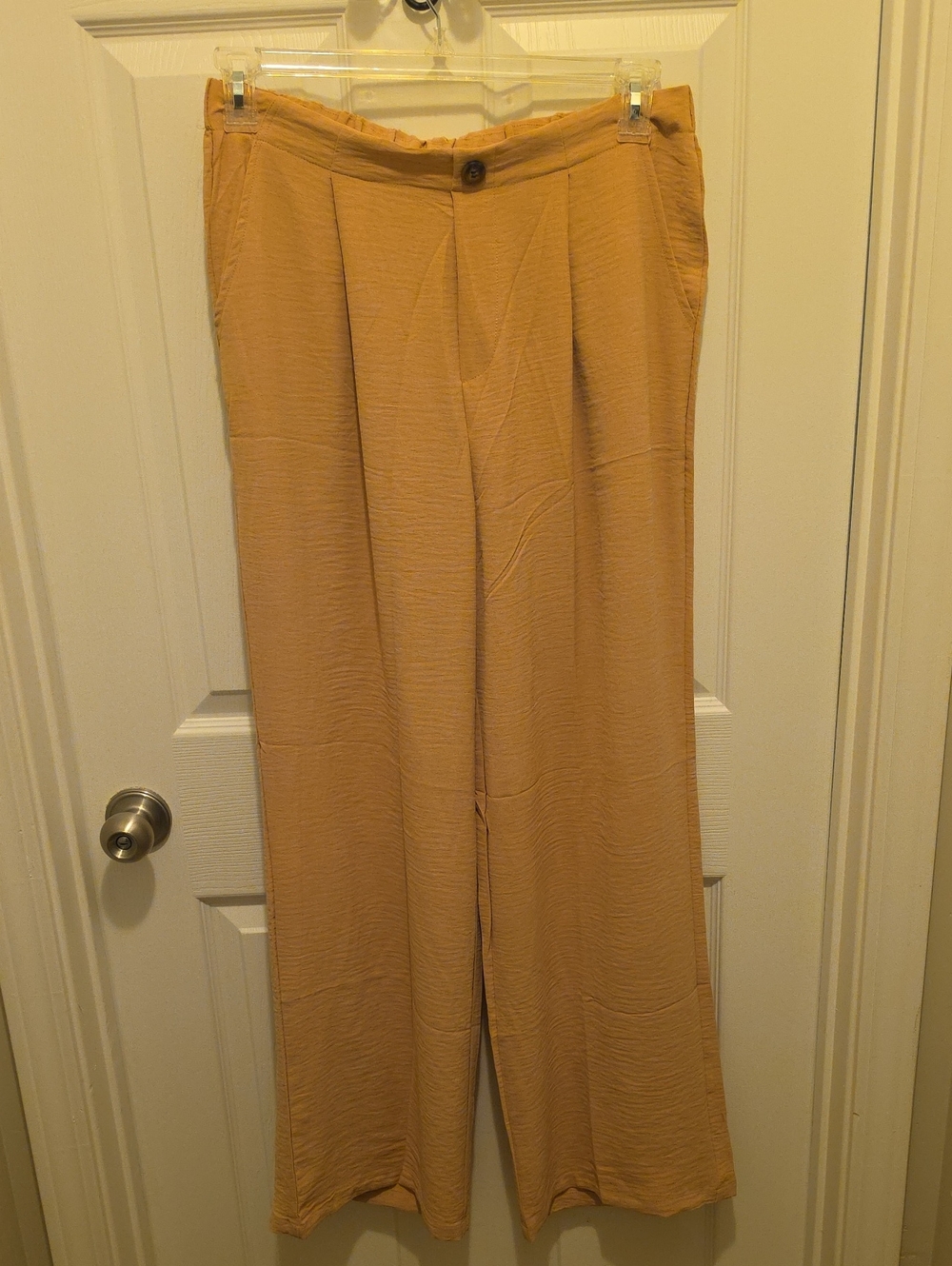 Rose Pink Women's Wide-Leg High-Rise Pants